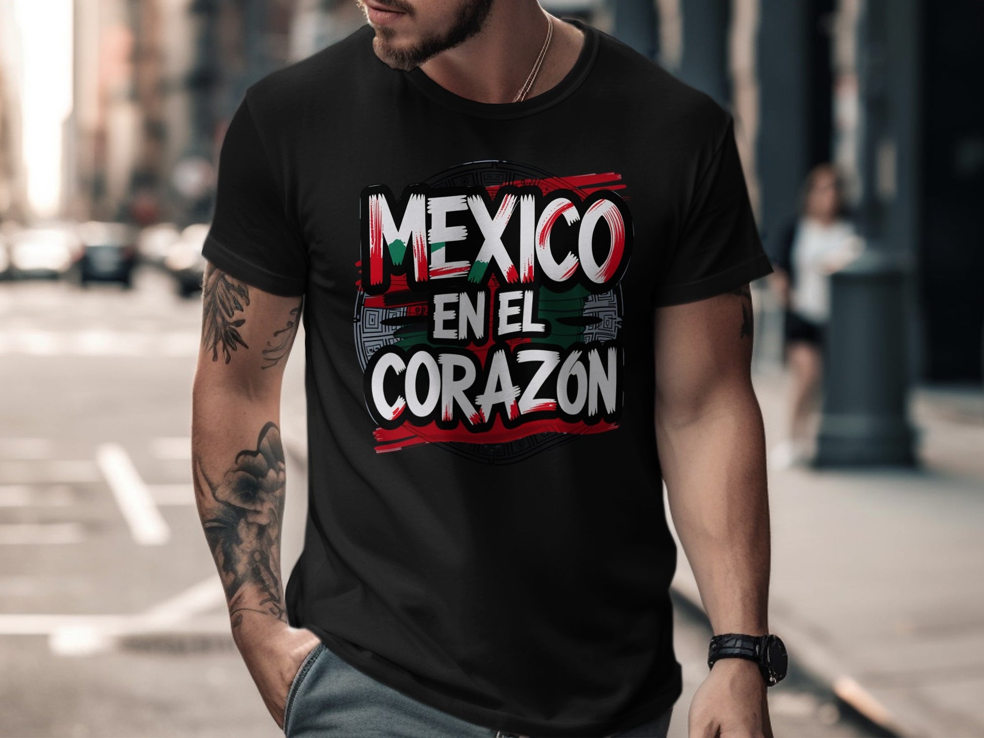 Mexico En El Corazon Graphic Printed Shirt product