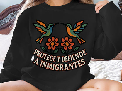 Protege y Defiende a Inmigrantes Long Sleeve Shirt Product