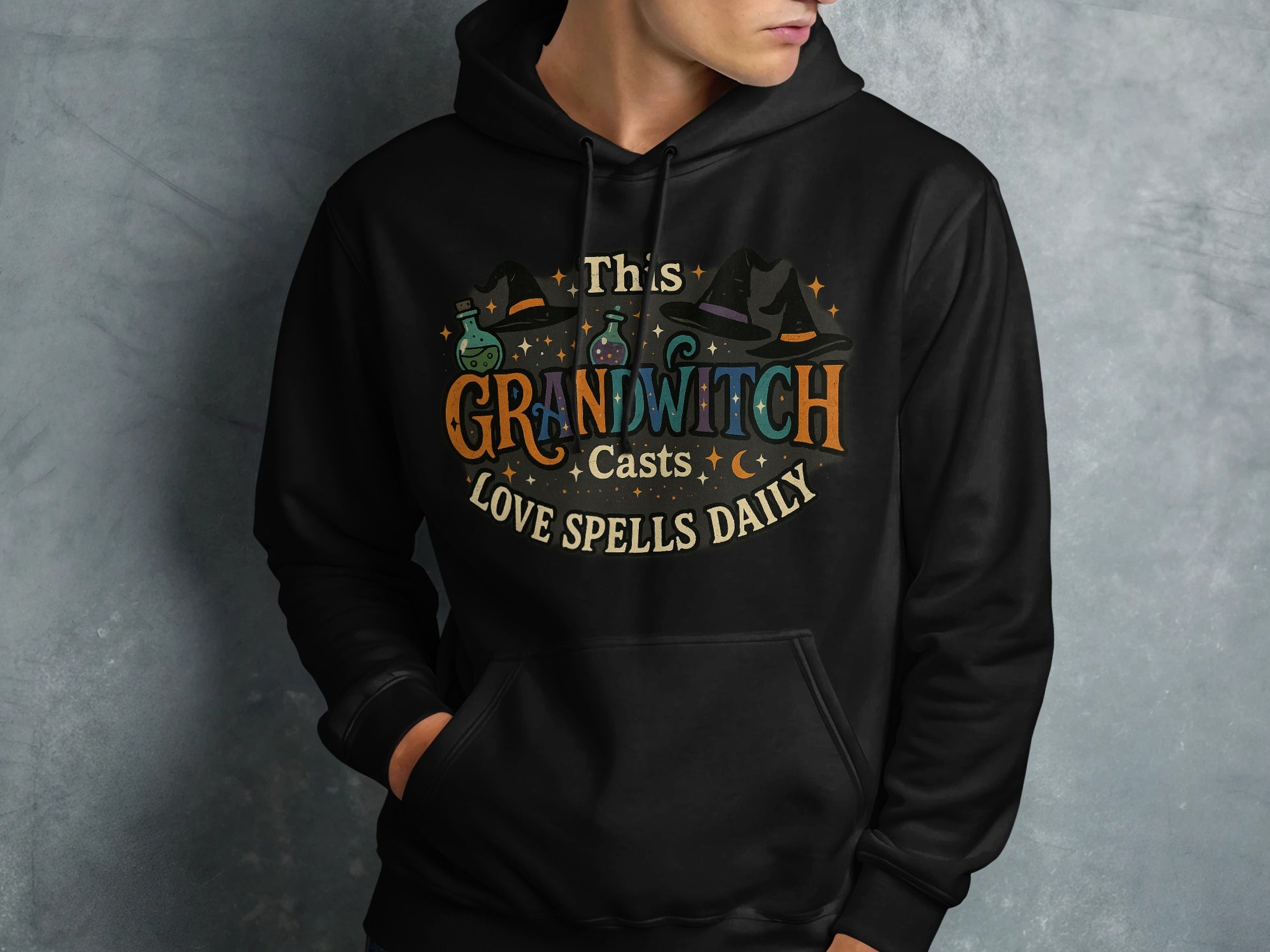 This Grandwitch Casts Love Spells Daily Hoodie product