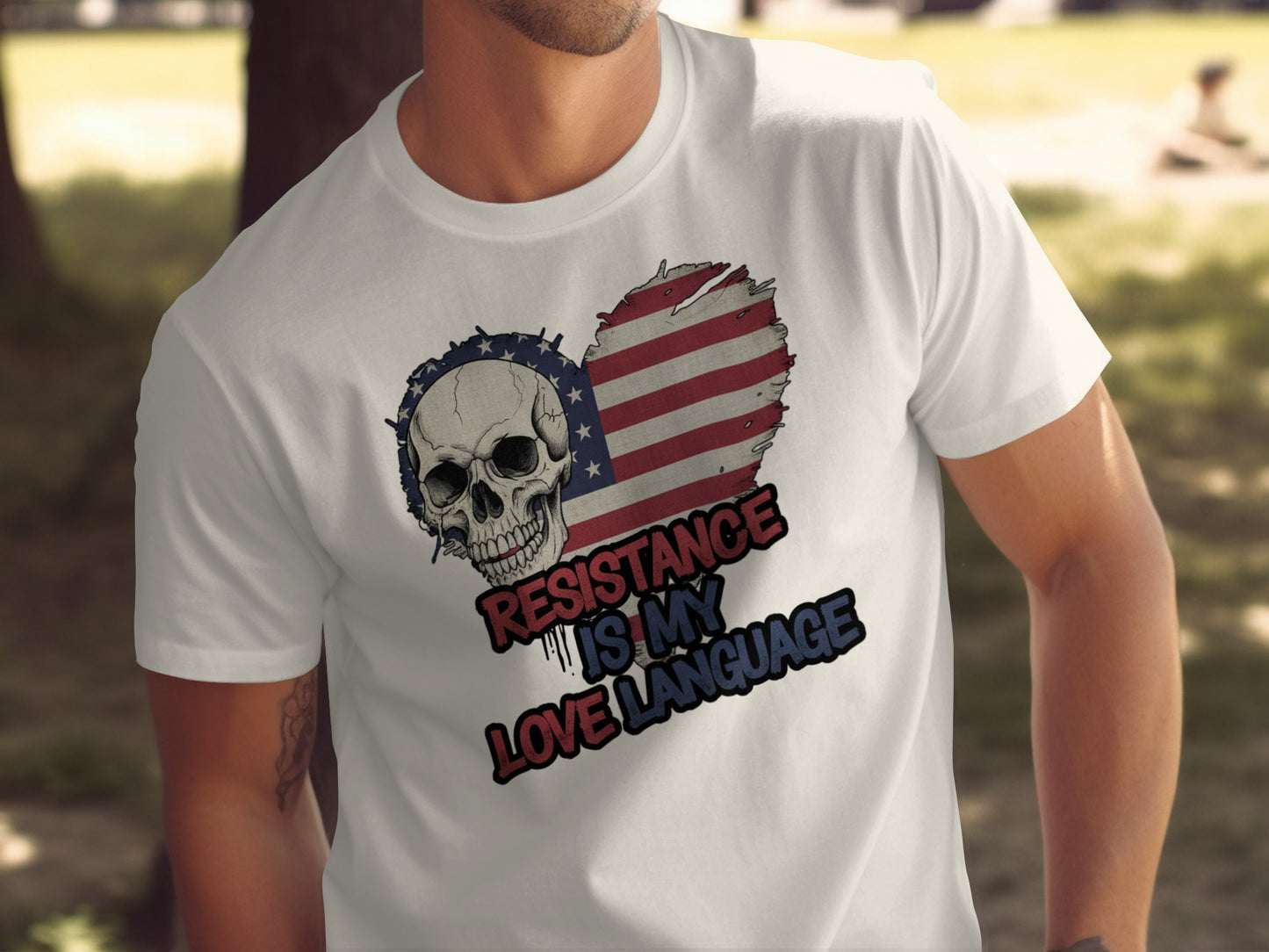 Resistance Is My Love Language Skull T-shirt
