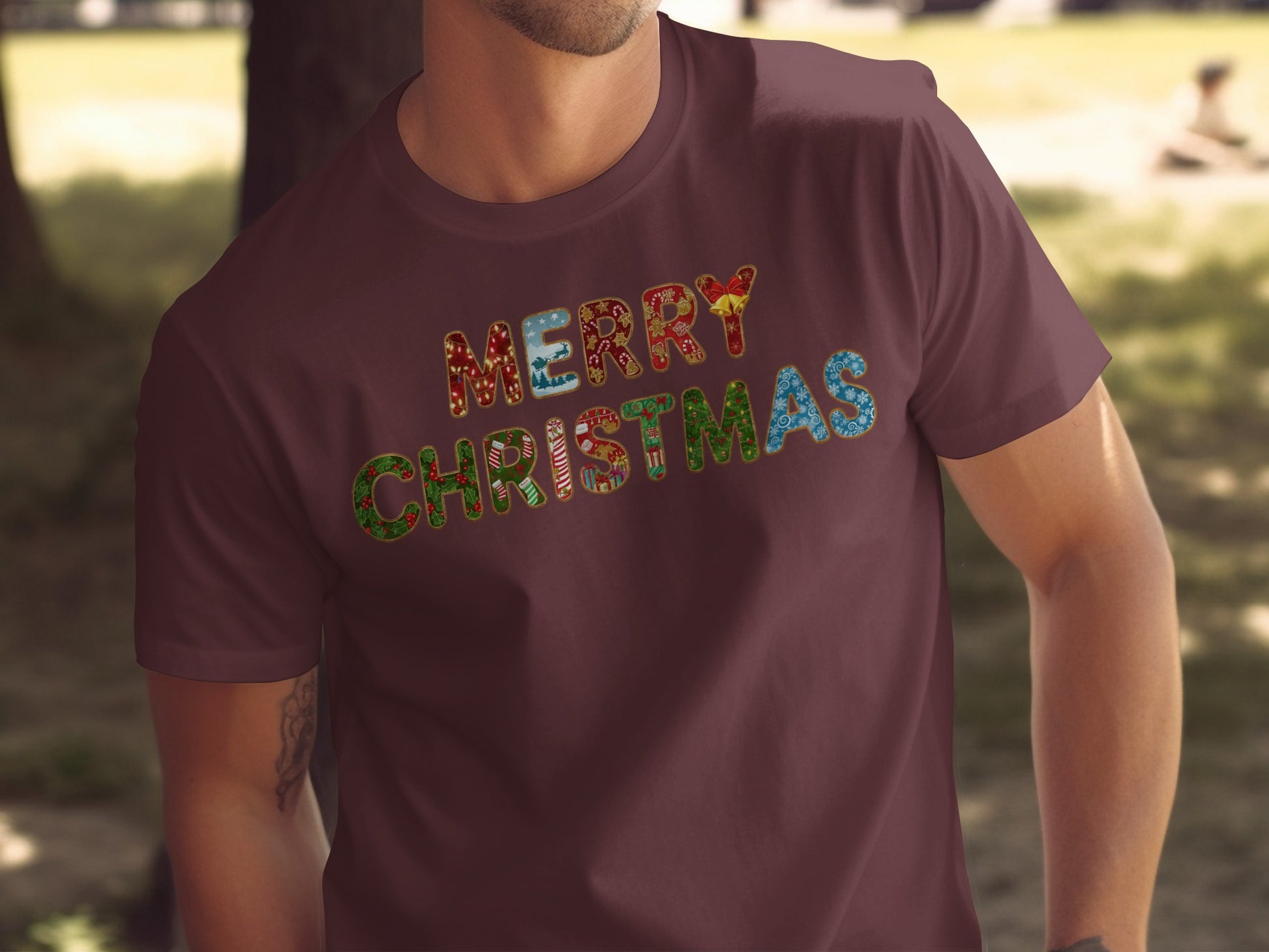 Festive Merry Christmas Graphic Printed Shirt