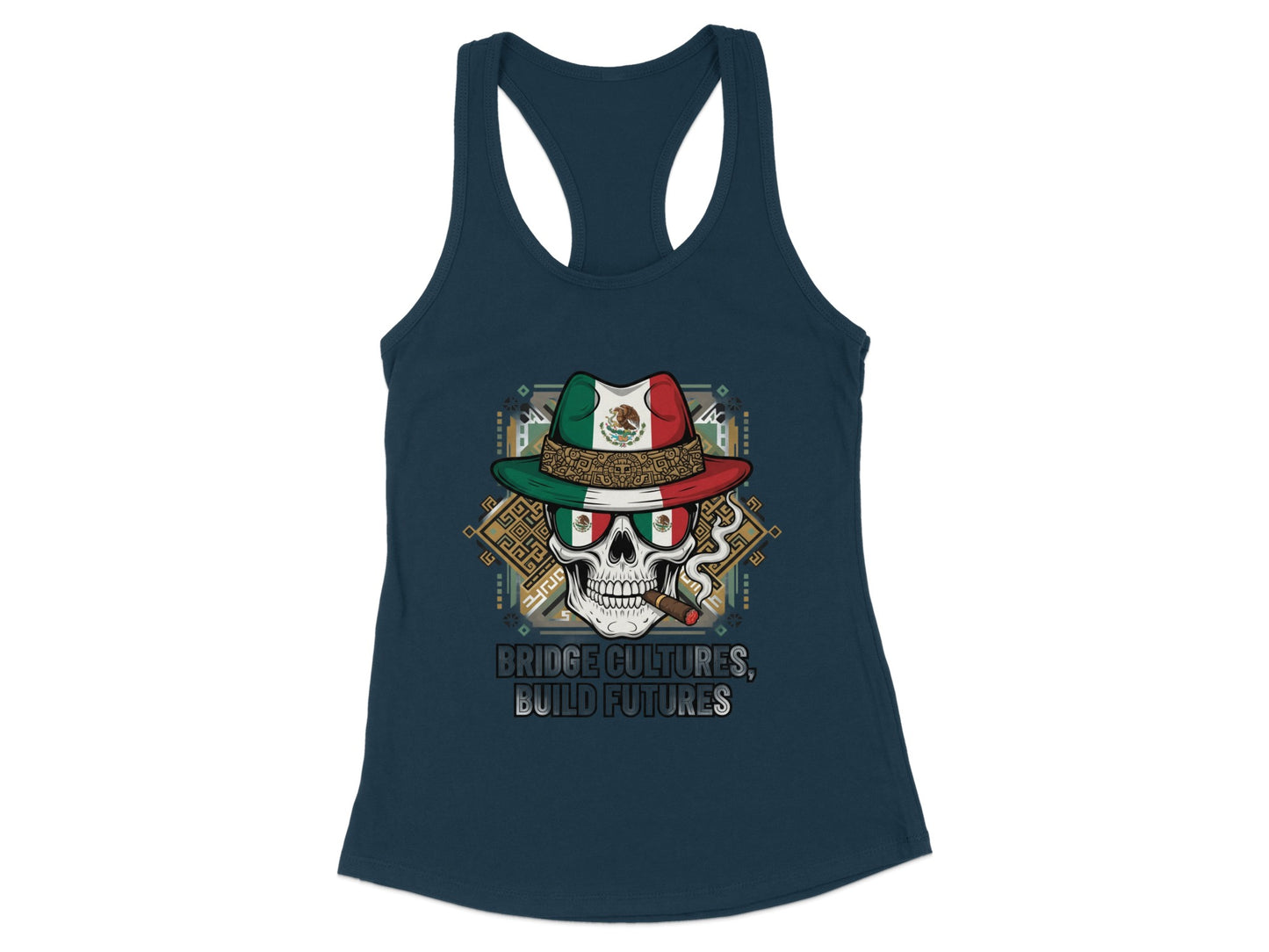Bridge Cultures Build Futures Skull Graphic Tanktop