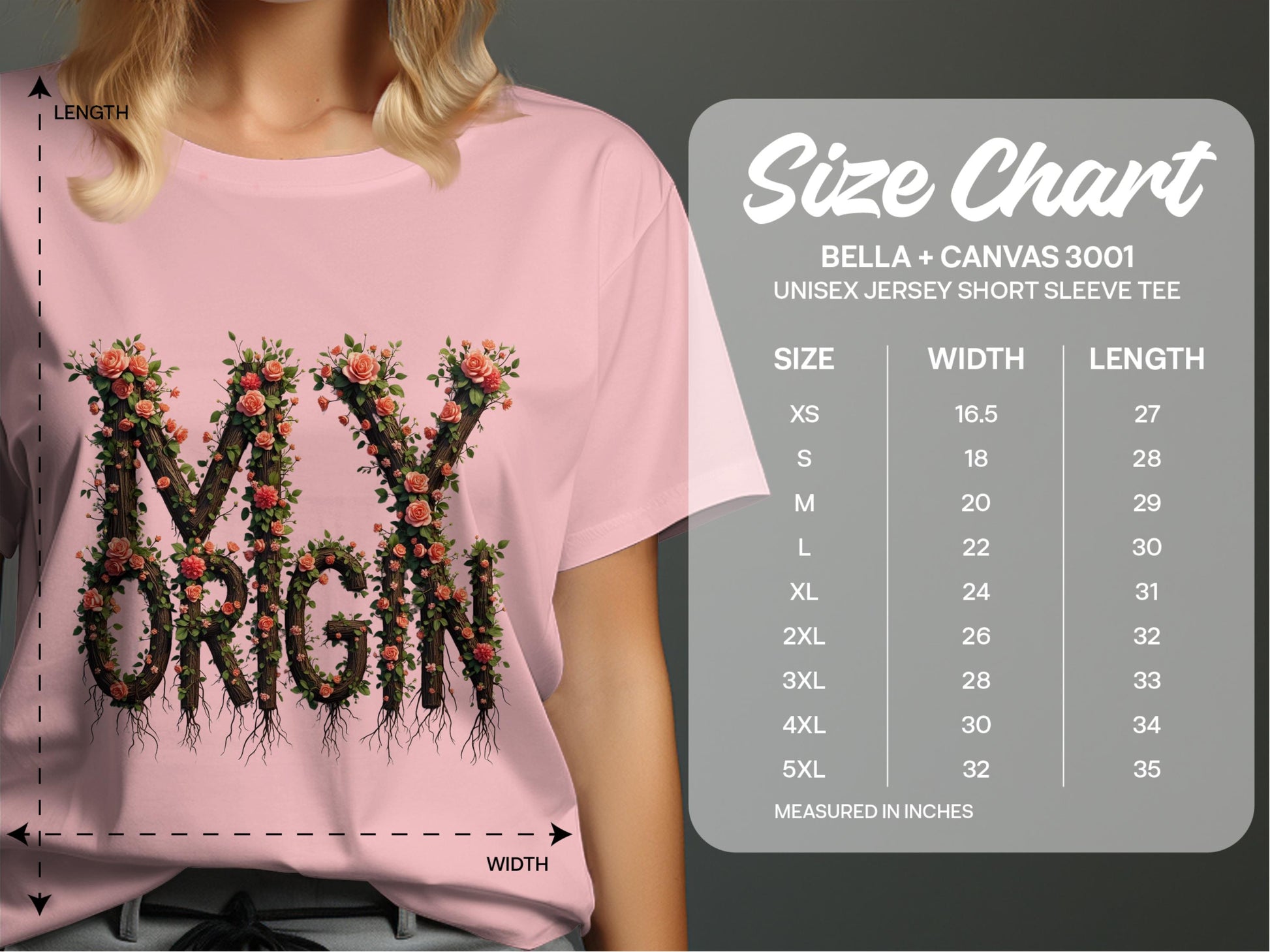 My Origin Graphic T-Shirt Floral Lettering Product