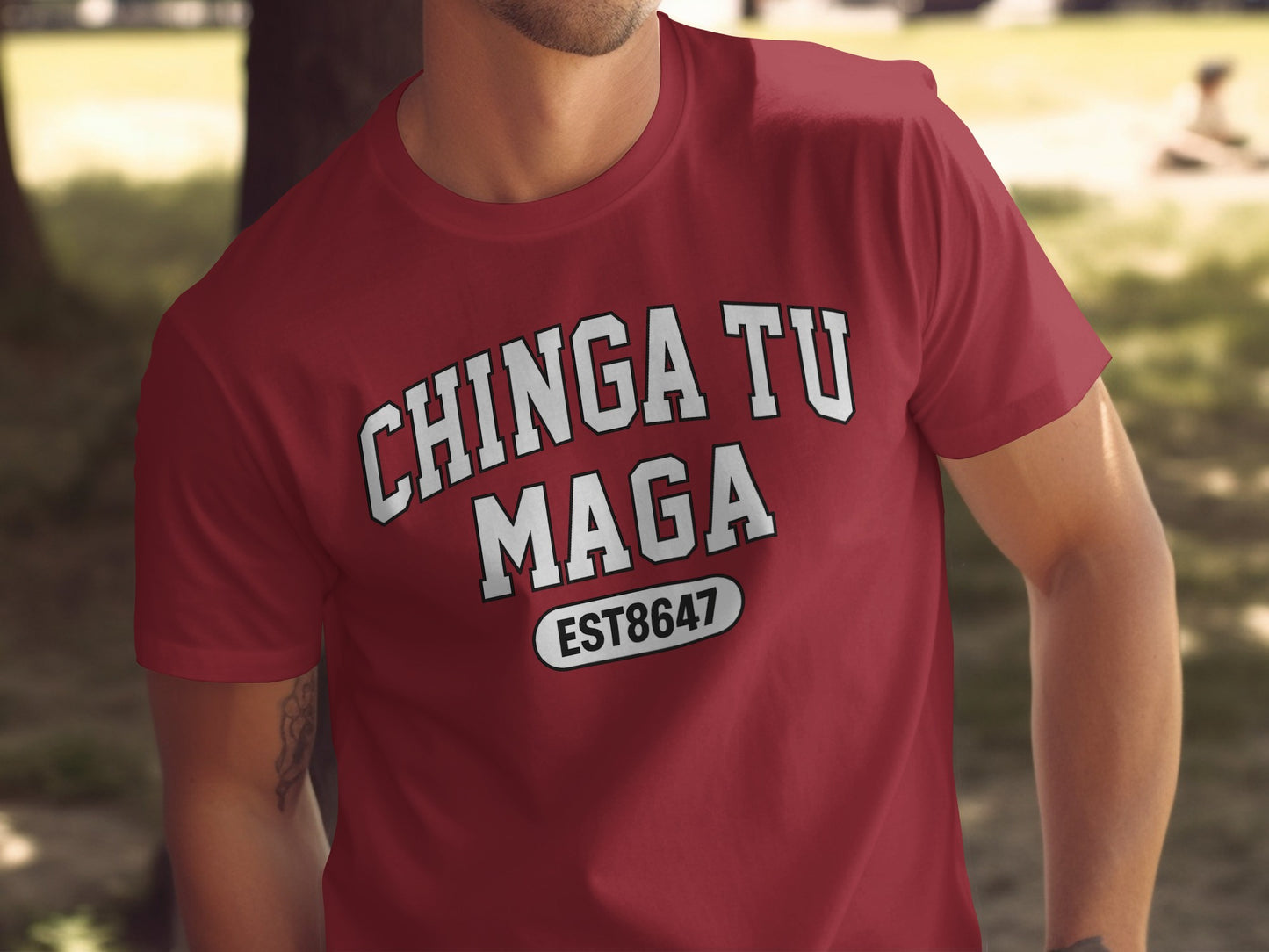 Chinga Tu Maga Est8647 Graphic Red T-Shirt product