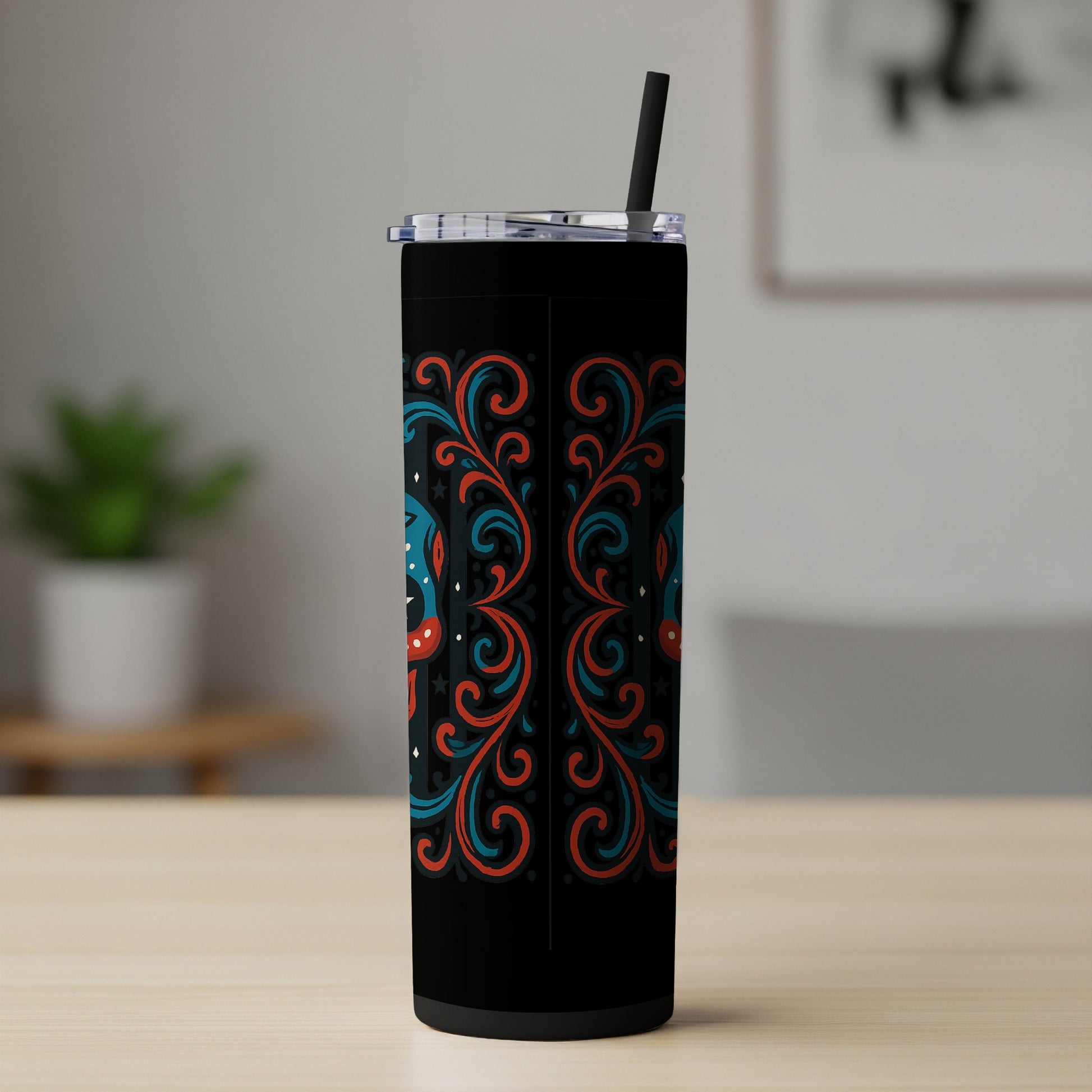 Decorative Floral Design Black Bottle product type