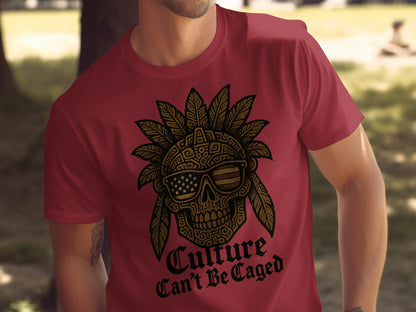 Culture Can't Be Caged Skull Graphic T-Shirt