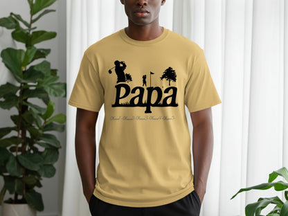 Golf Themed Papa Graphic Printed T-Shirt product type