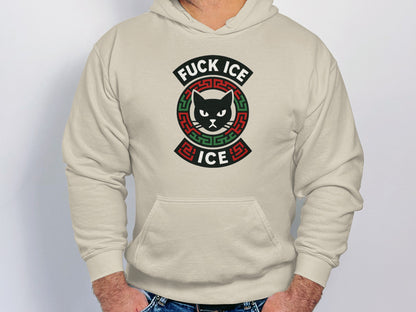 Stylish Cat Graphic Print Hoodie Statement Product
