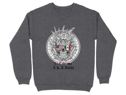 La Cabrona A.K.A. Antifa Skull Graphic Sweatshirt