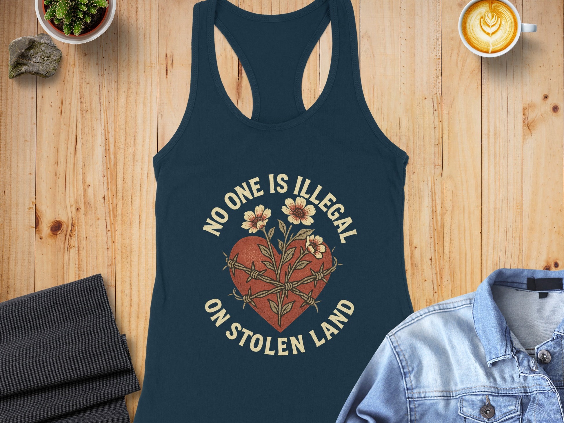 No One Is Illegal On Stolen Land Tank Top