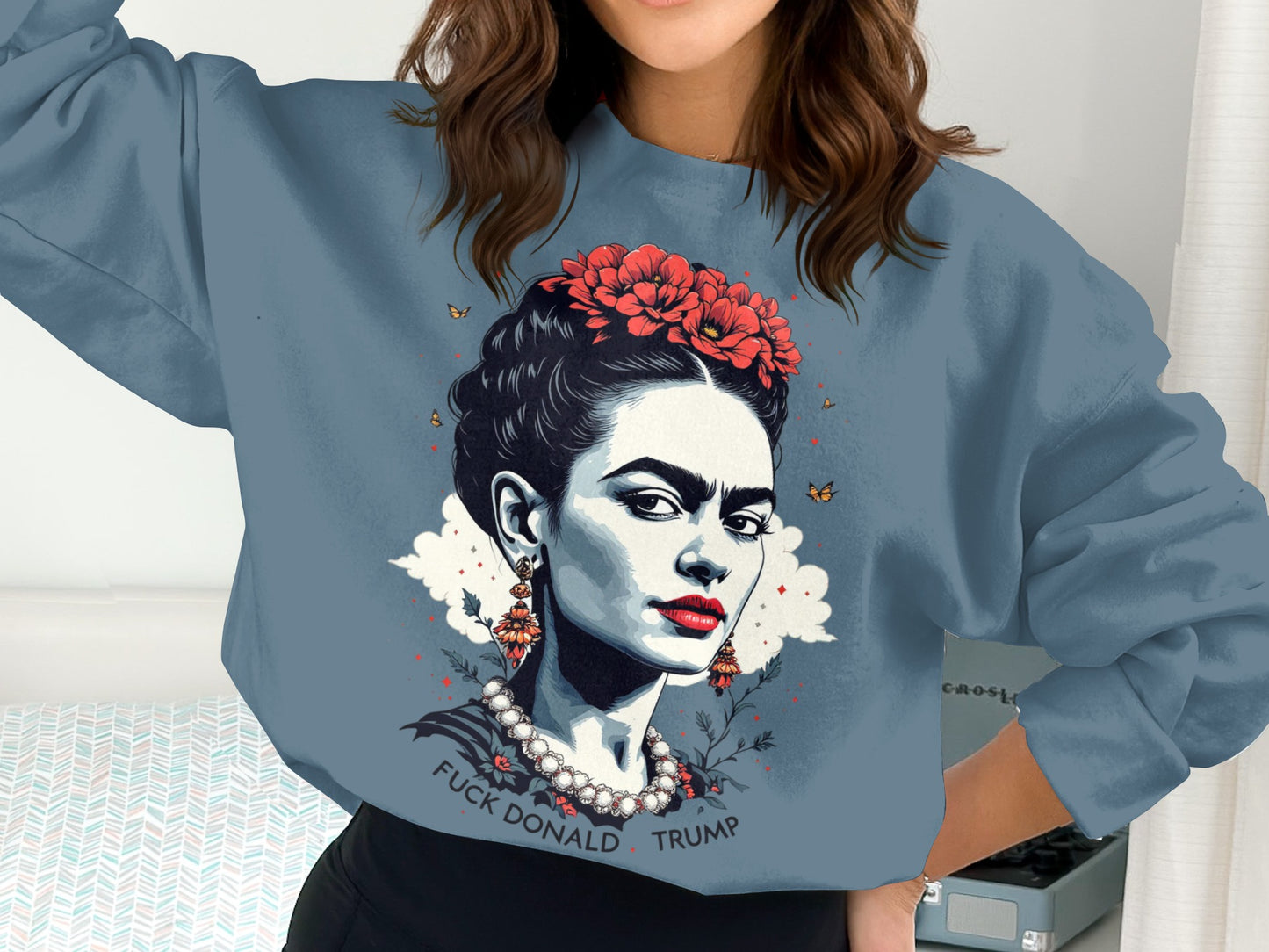 Frida Art Design Women's Long Sleeve Pullover