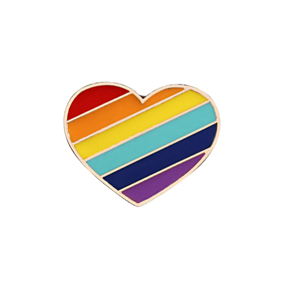 Show Your Pride with Custom Enamel Pins: Rainbow Flags, Heart Brooches, and More! Perfect for Adding a Splash of Color to Your Style!