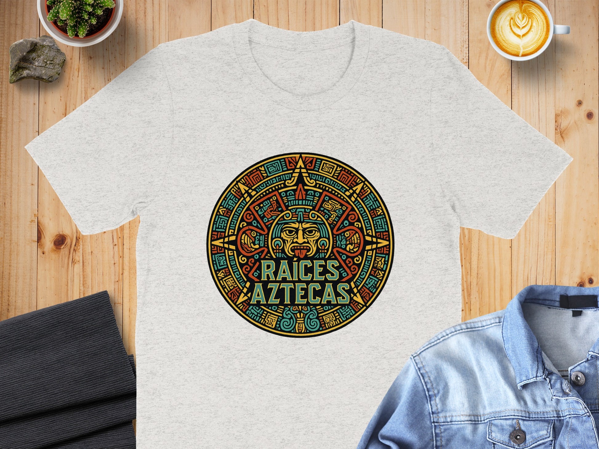 Raíces Aztecas Colorful Design Graphic T-Shirt product type
