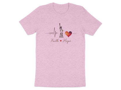 Faith Hope Statue Heartbeat Graphic T-Shirt product type