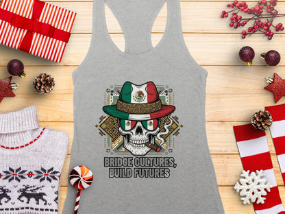 Bridge Cultures Build Futures Skull Graphic Tank Top