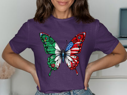Colorful Butterfly Patriotic T-Shirt Design product type