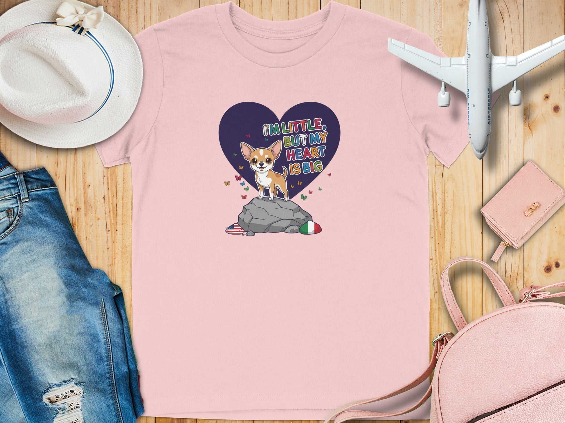 I'm Little But My Heart Is Big on Heart Shape Tee