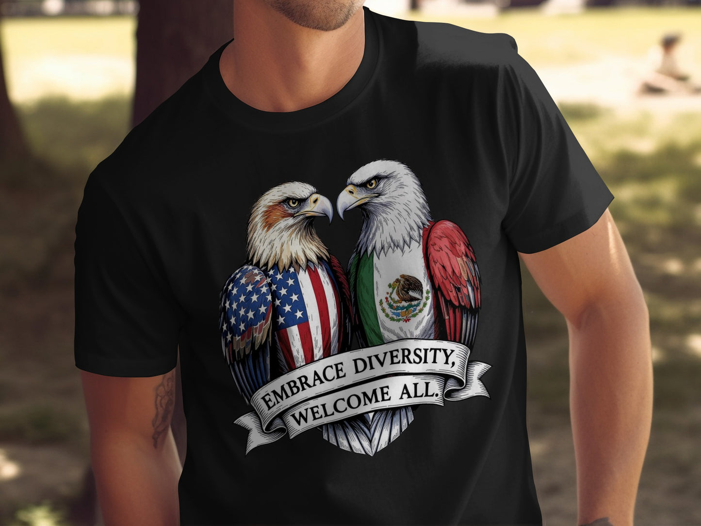 Embrace Diversity Welcome All Patriotism T-shirt
