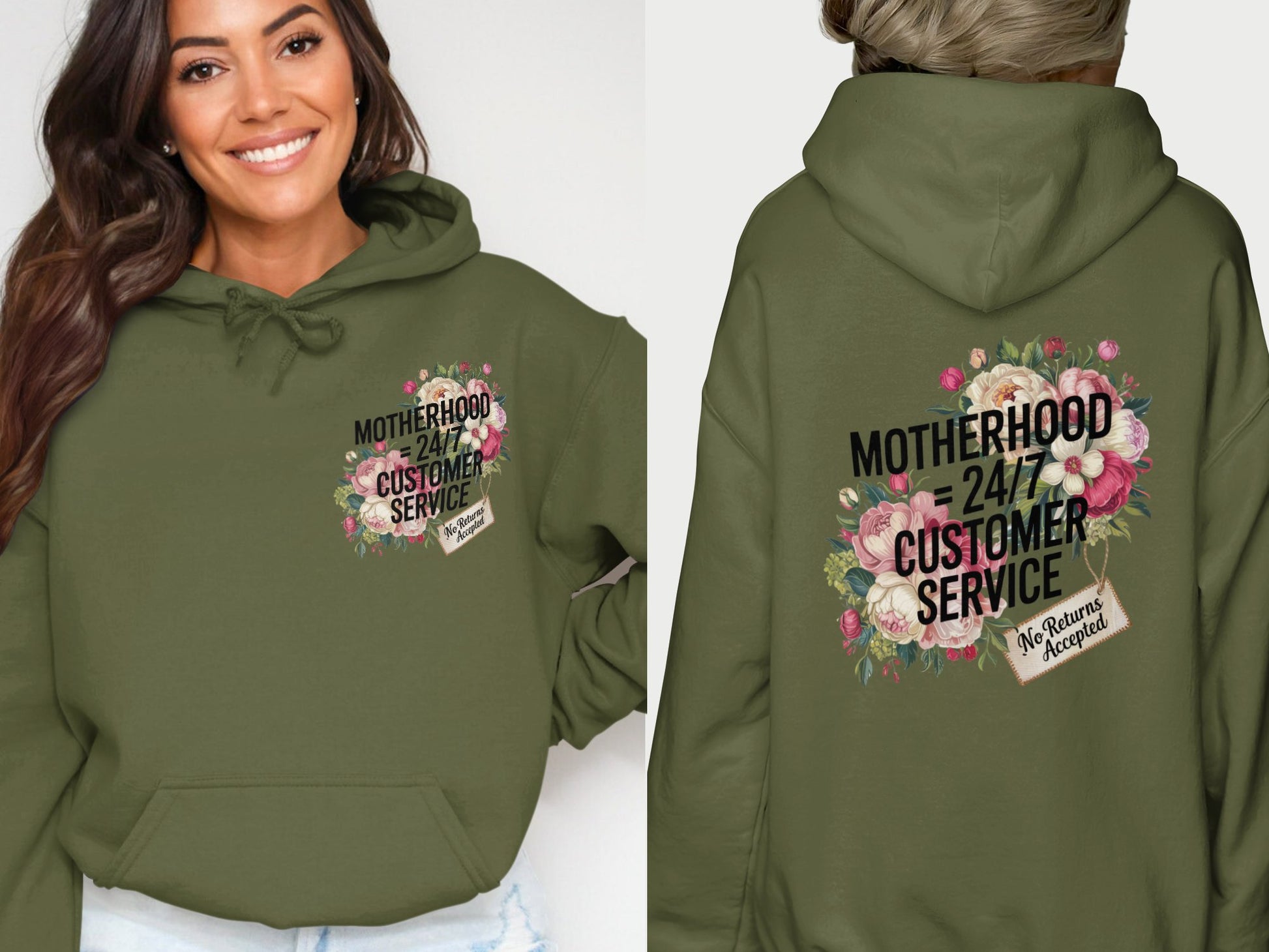 Motherhood 24/7 Customer Service Hoodie product type