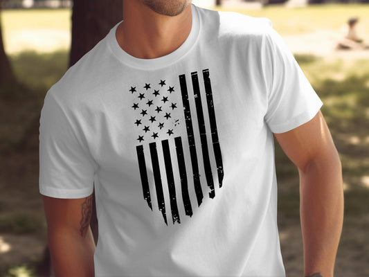 Distressed American Flag Design Men's T-shirt product