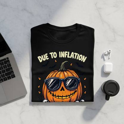 Funny Pumpkin Due To Inflation Halloween T-Shirt product