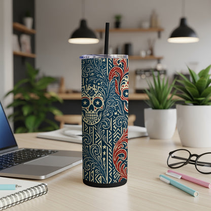 Colorful Paisley and Skull Design Tumbler product
