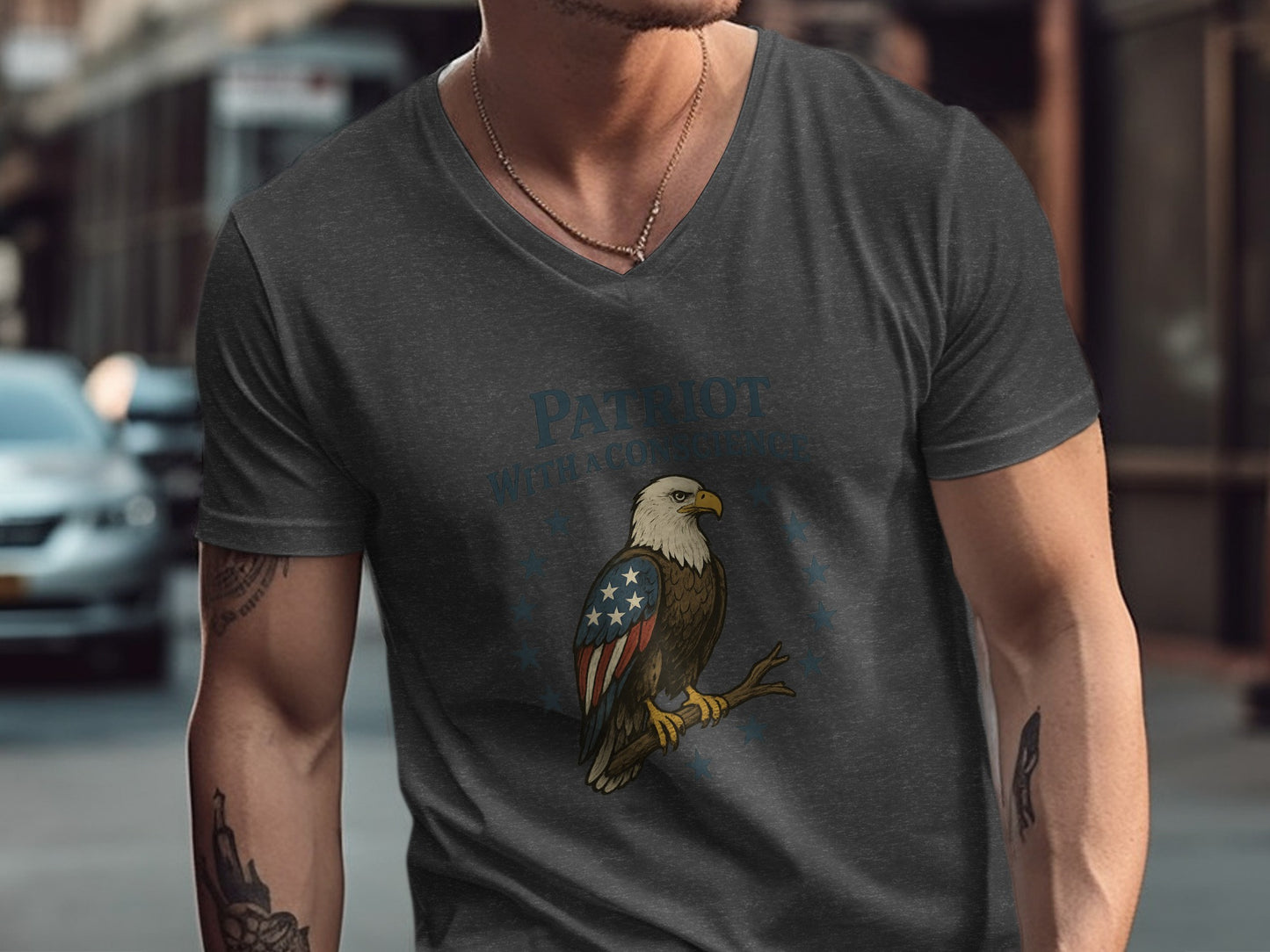 Patriot With Eagle Graphic Printed T-Shirt product type