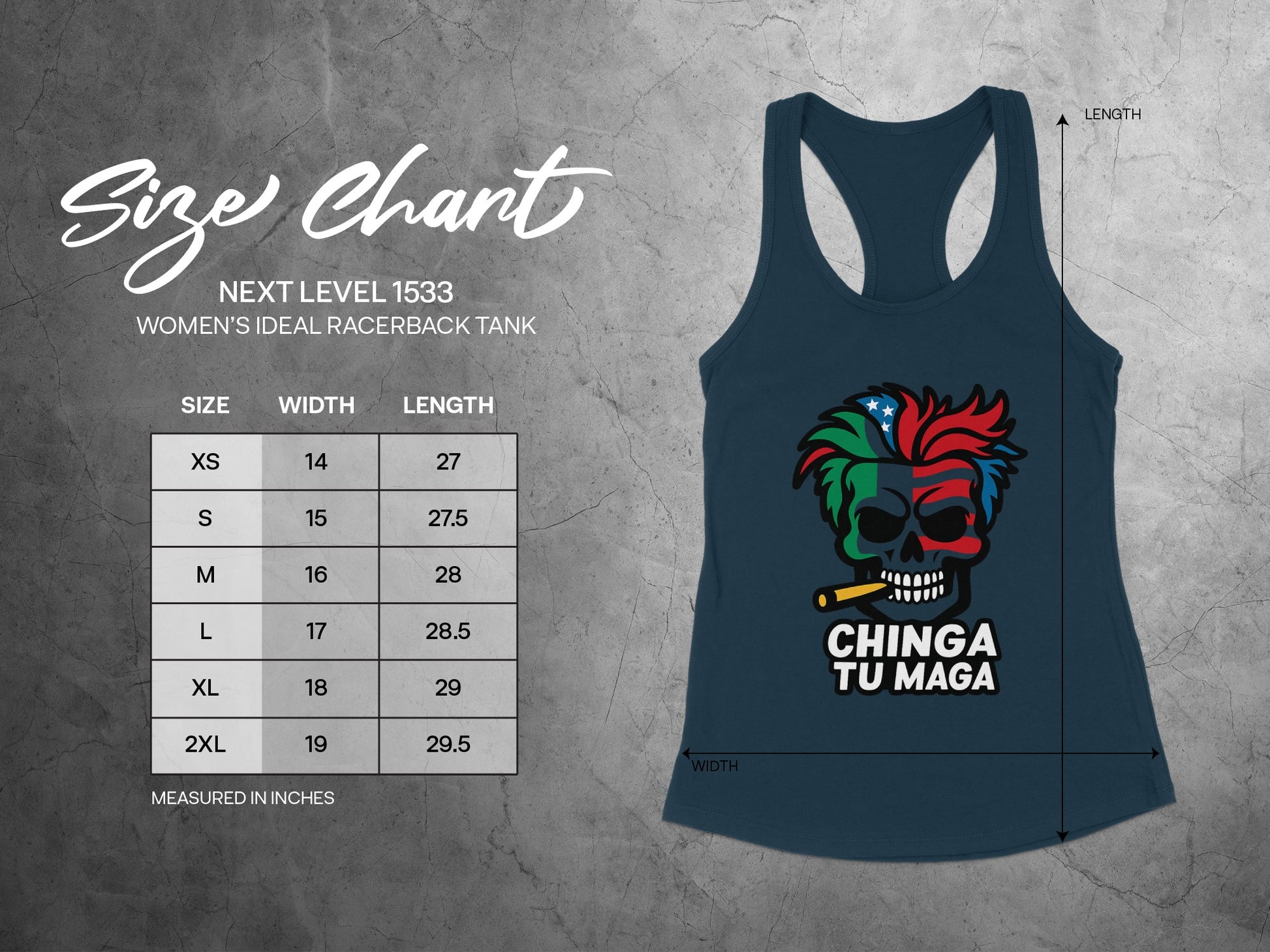 Chinga Tu Maga Women's Ideal Racerback Tank