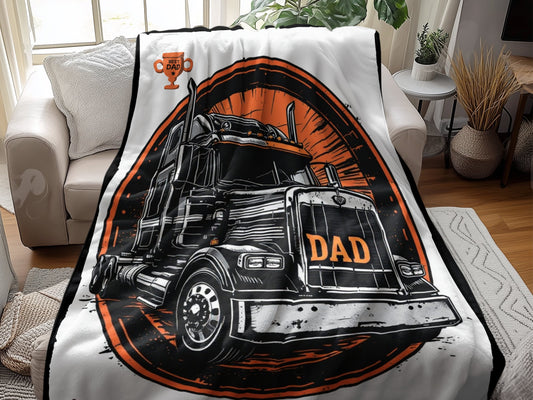 Custom Truck Design Dad Fleece Blanket Product Type