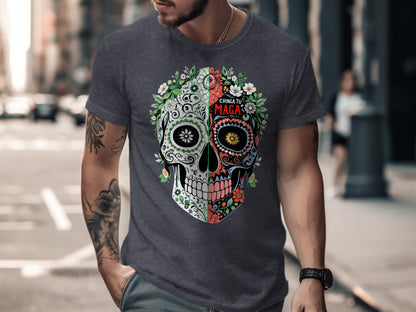 Floral Skull Graphic Casual T-Shirt product