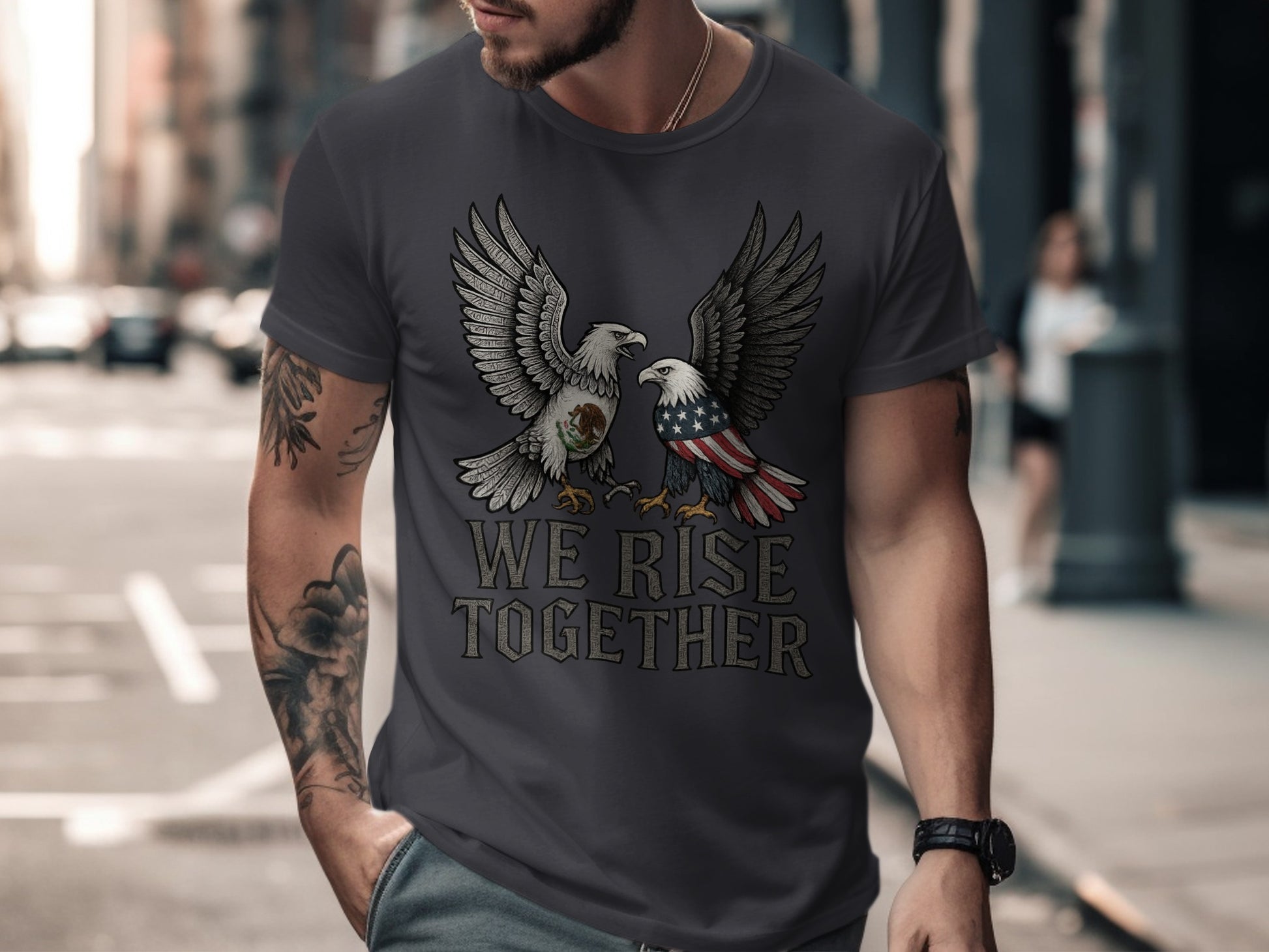 We Rise Together Eagle Graphic T-Shirt Product