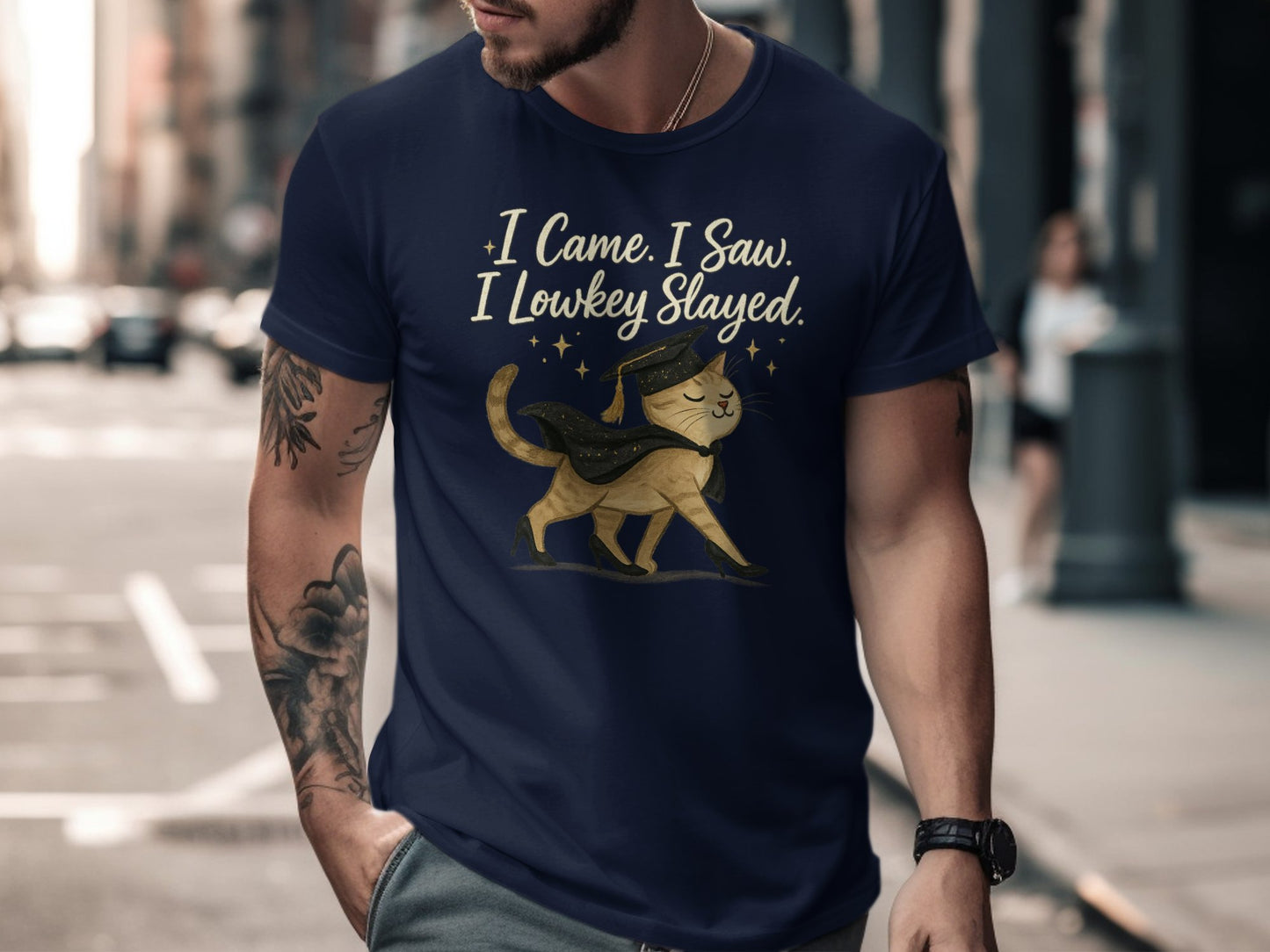 I Came I Saw I Lowkey Slayed Cat T-shirt product