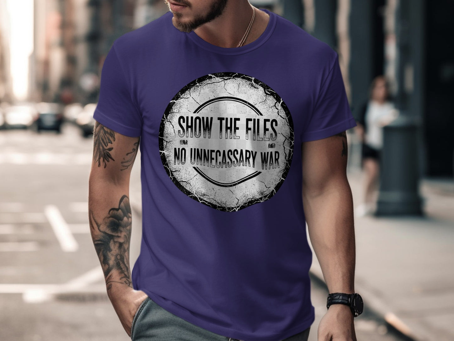 Show The Files No Unnecessary War Statement T-Shirt