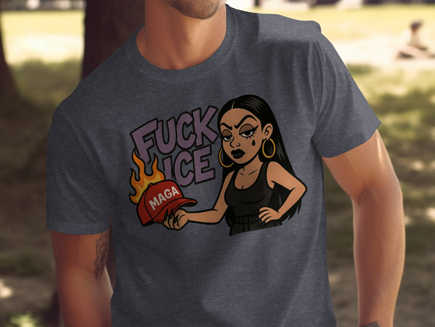 Anti-ICE Graphic Shirt Bold Activism Apparel product type