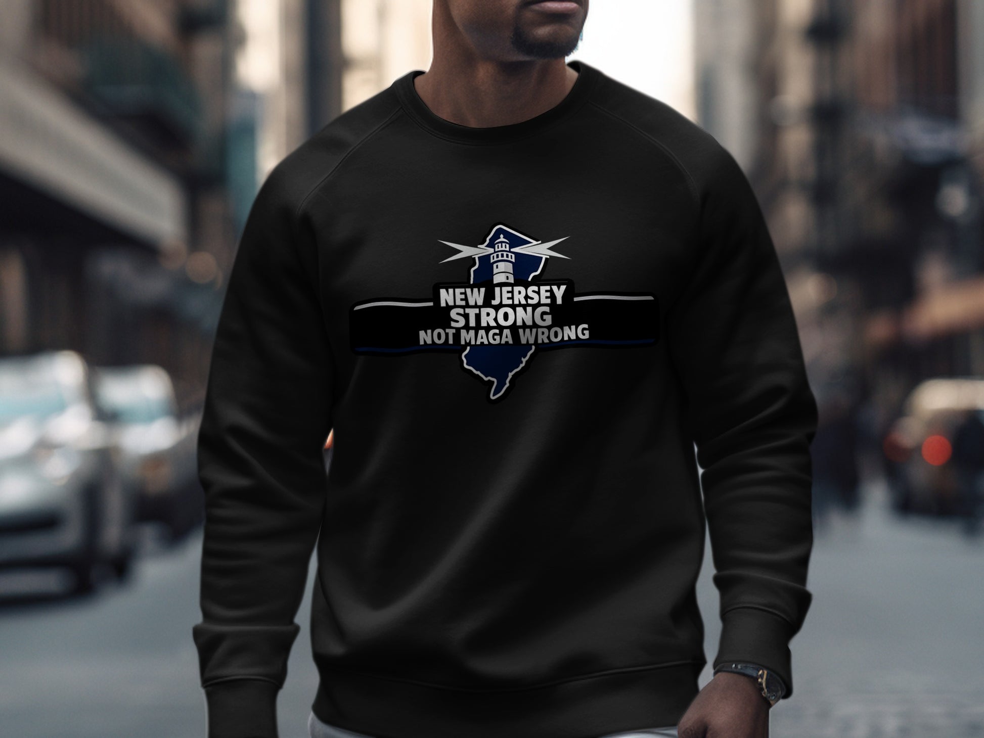 New Jersey Strong Not MAGA Wrong Sweatshirt
