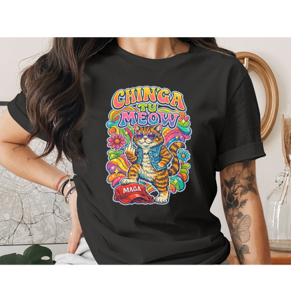 Chinga Tu Meow Groovy Cat Sunglasses Funny MAGA product type