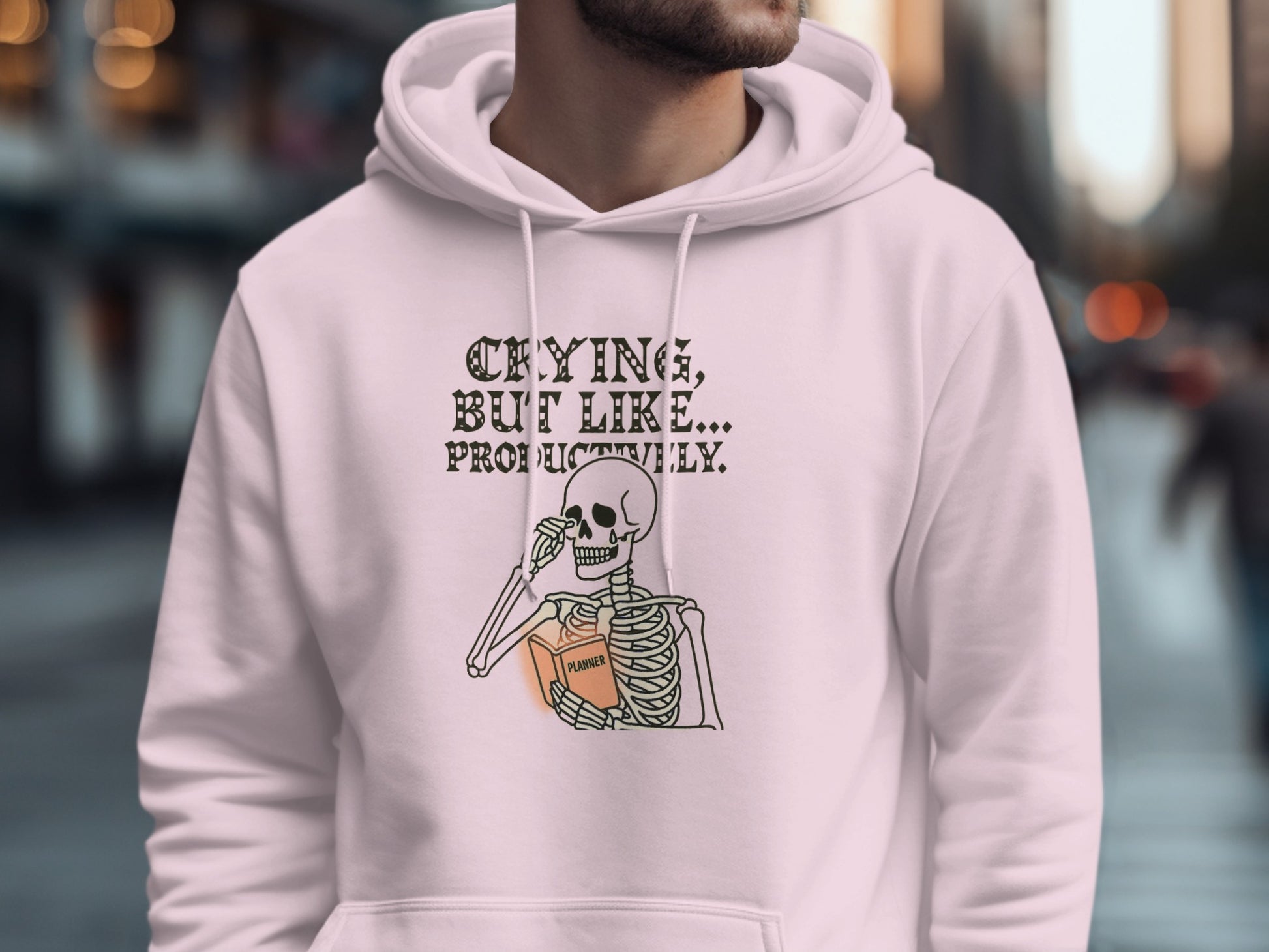 Skeleton with Book and Humorous Text Hoodie product