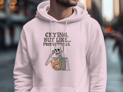 Skeleton with Book and Humorous Text Hoodie product