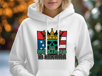 No Kings in America Skull Hoodie product
