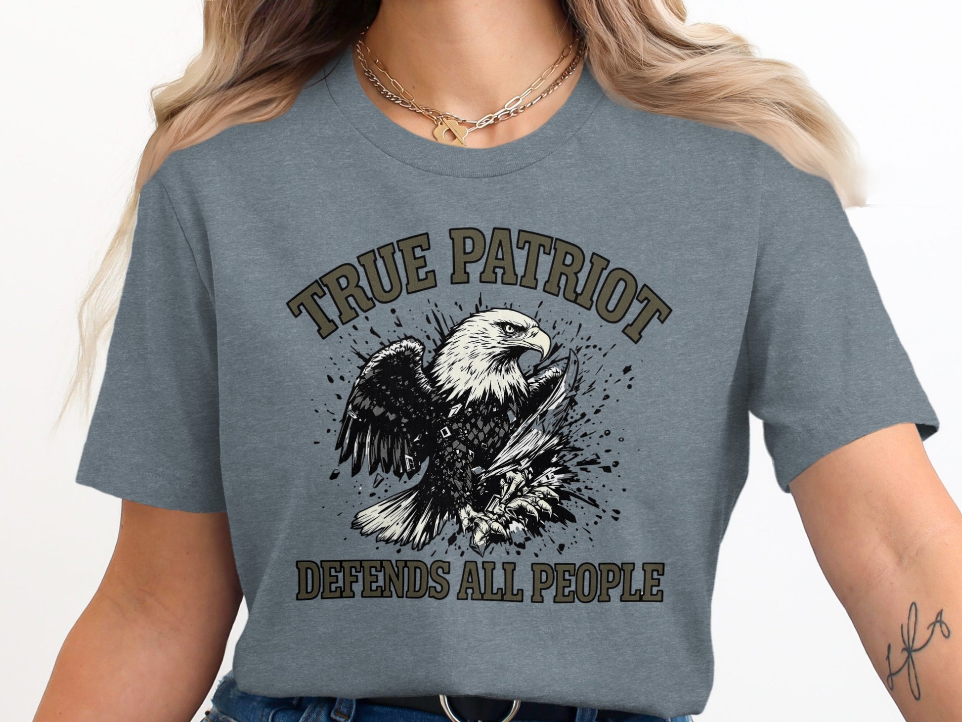 True Patriot Defends All People T-Shirt