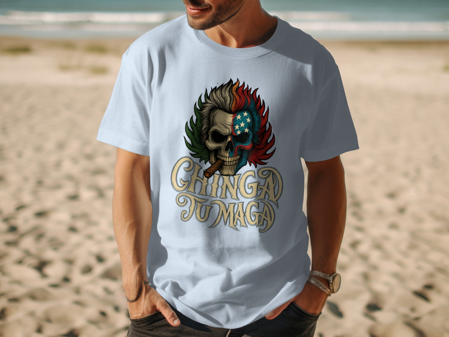 Chingad Tu Maga Skull Design Trendy Shirt Product