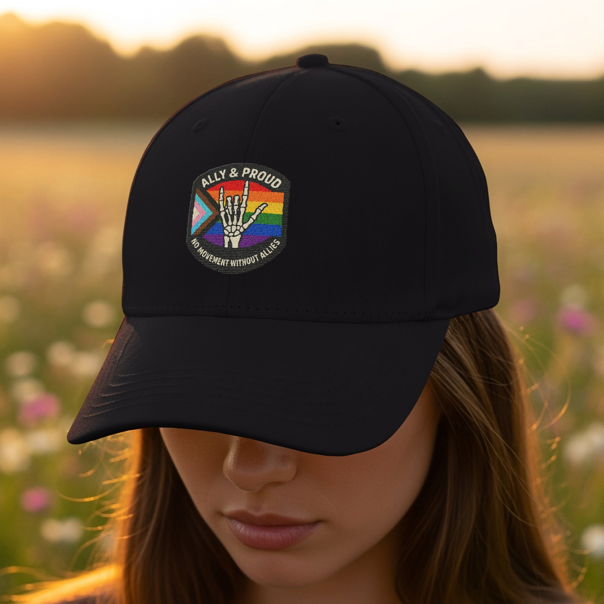 Ally and Proud Statement Embroidered Cap product type