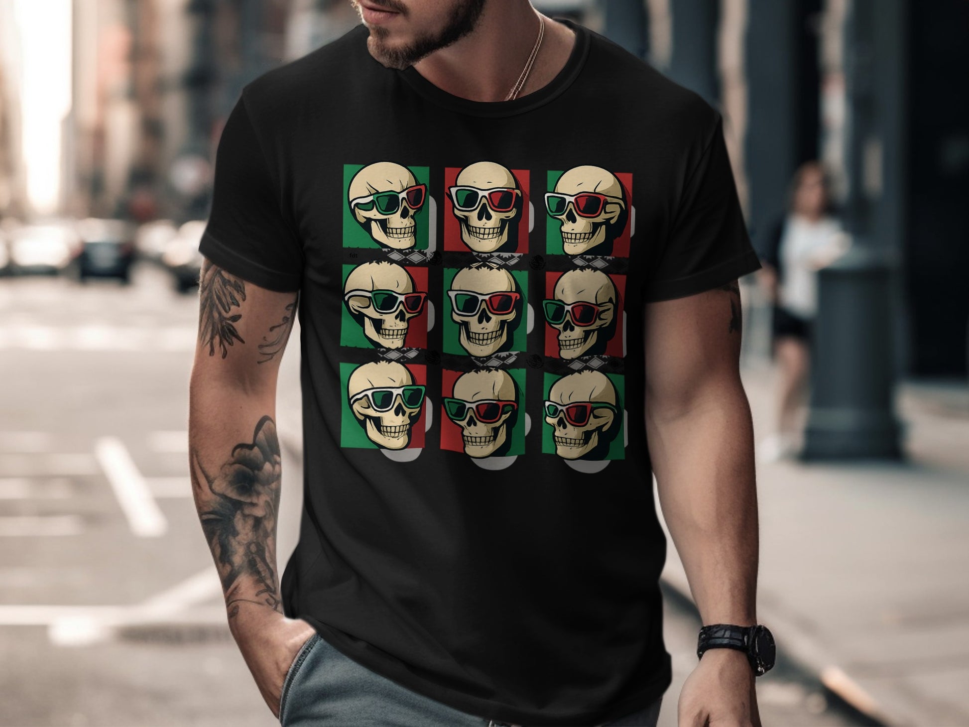 Skull Graphic Design Cool T-shirt Apparel product