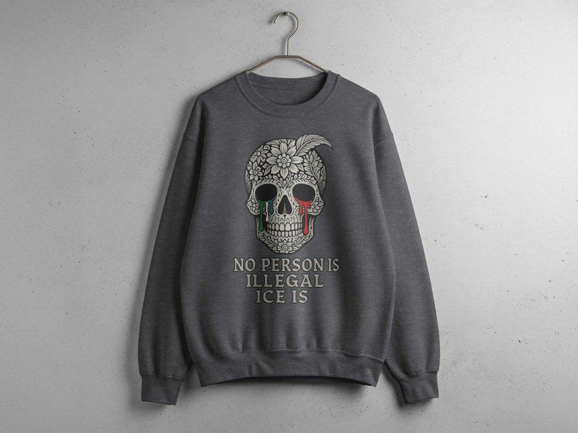Skull Design Statement Sweatshirt Unique Apparel