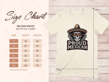 Proud Mexican Skull T-Shirt Fashion Product
