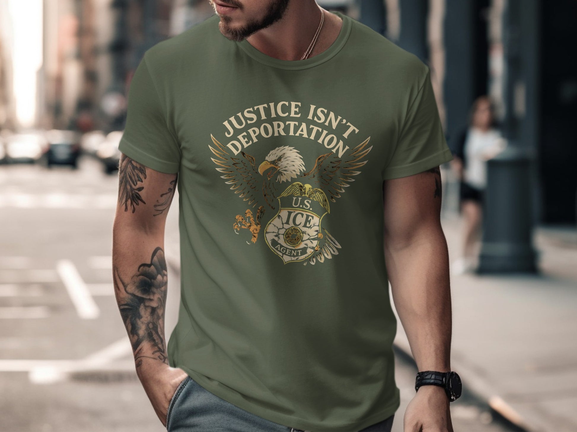 Justice Isn't Deportation U.S. ICE Agent T-Shirt product