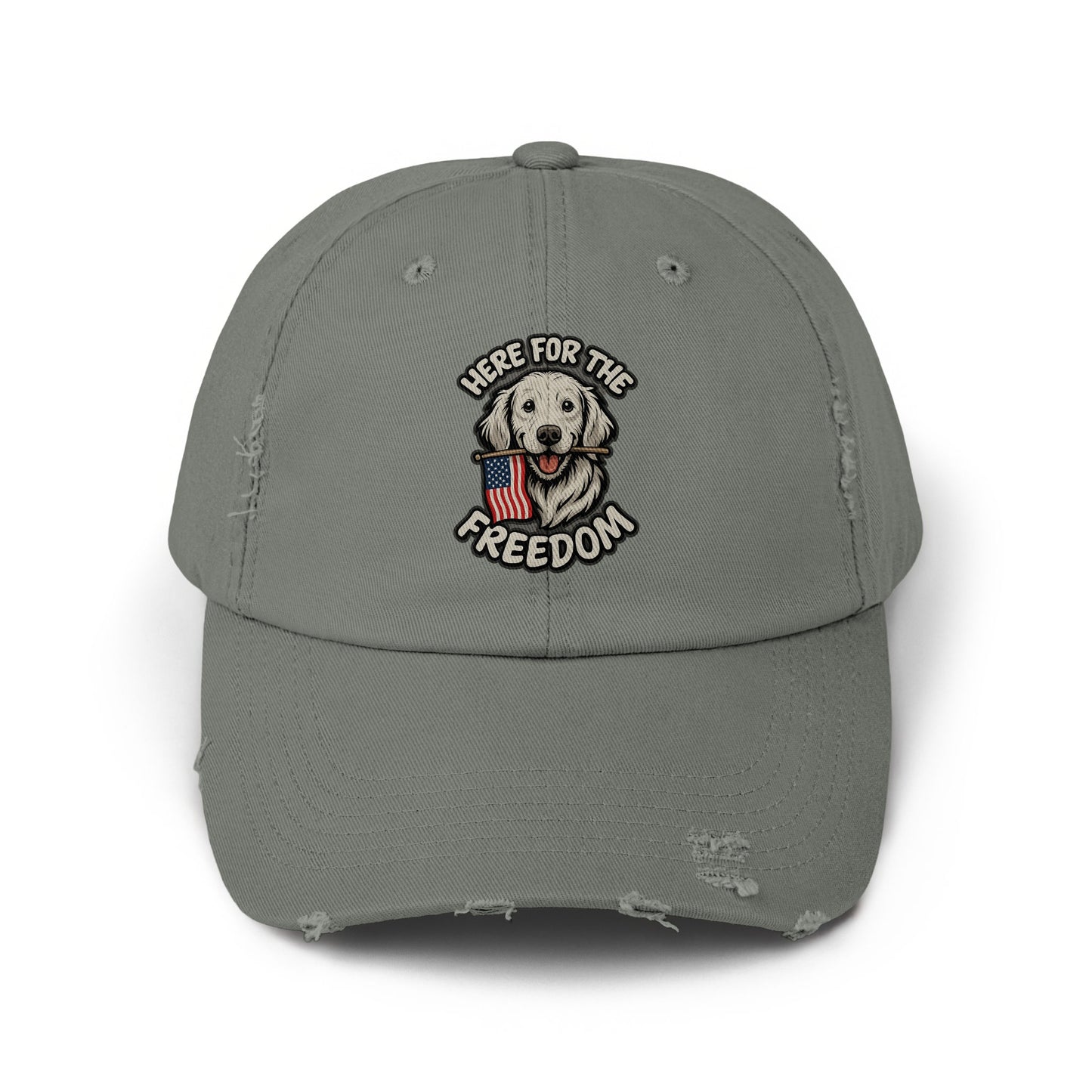 Here for the Freedom Dog Graphic Baseball Cap product type