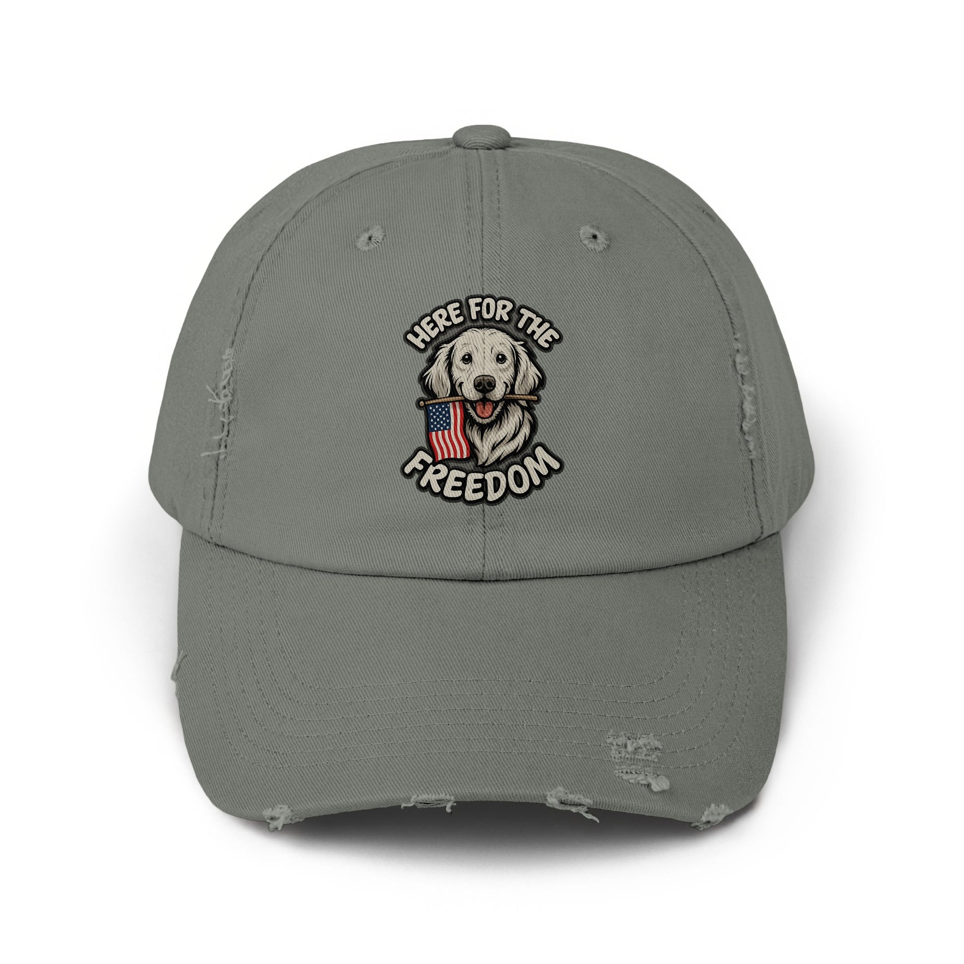 Here for the Freedom Dog Graphic Baseball Cap product type