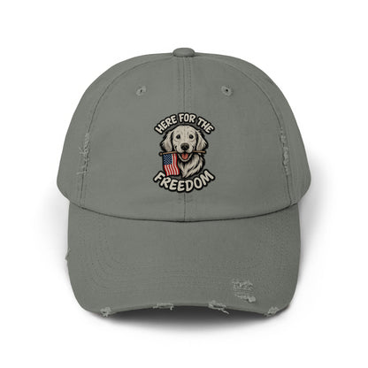 Here for the Freedom Dog Graphic Baseball Cap product type