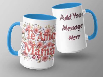 Te Amo Mama Floral Pattern Customizable Mug product type